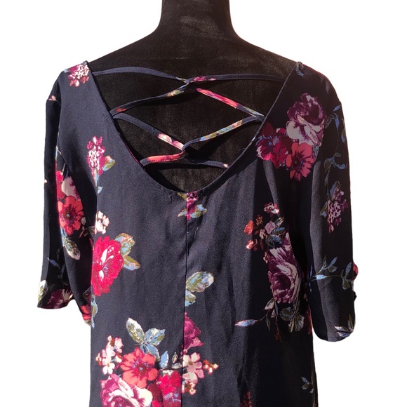 Rue 21 Navy Blue Floral Dress size X-Large - Picture 7 of 10